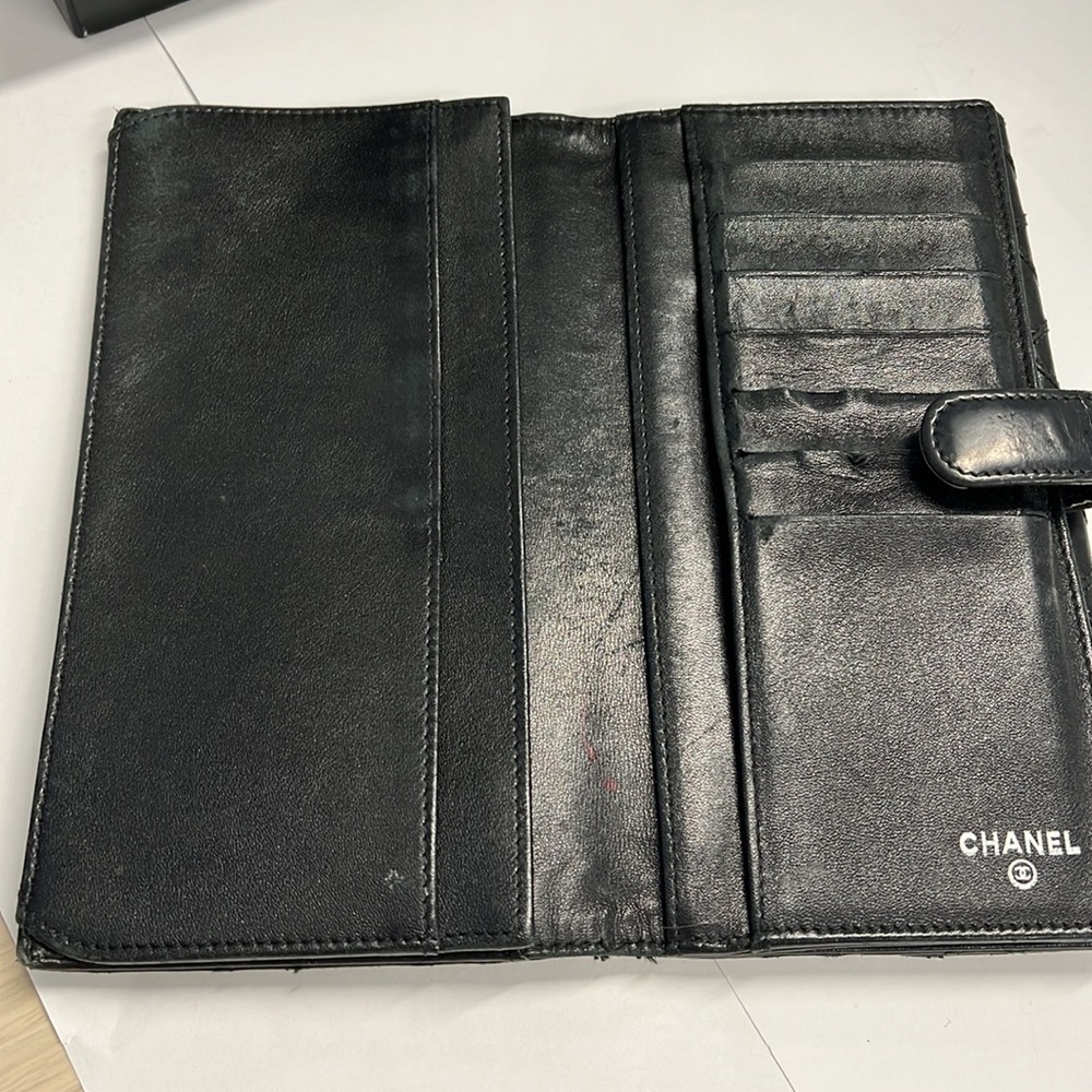Chanel Black Quilted Lambskin Leather Clutch Long Portef Rab Gous Wallet in Box - Picture 6 of 16